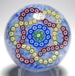 Baccarat Double Trefoil Millefiori Paperweight 1977 Magnum
