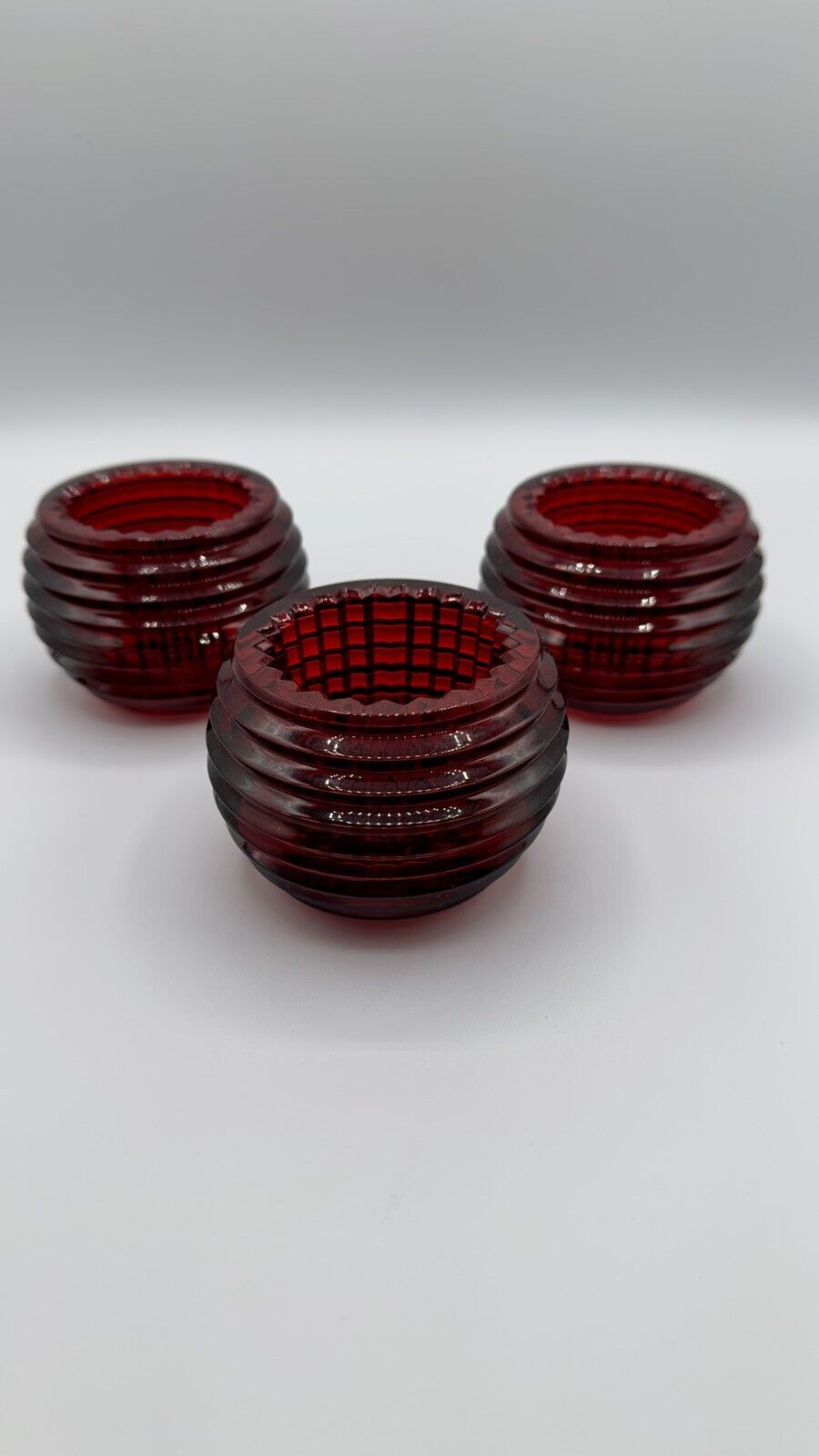 Baccarat Crystal Red Eye Votive Candleholder