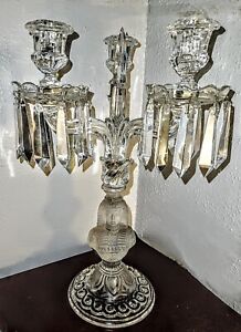 Baccarat Egyptian Pharaoh 3 Tier Crystal Candelabra