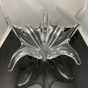 Baccarat Crystal Freeform Splash Centerpiece Fruit Candy Nut Bowl Dish France