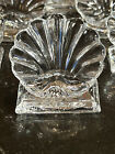 Set of 12 Vintage Baccarat Bambous Clam Shell Crystal Place Card Holders France