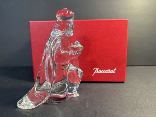 Scarce Baccarat Balthazar Kneeling King Wise Man Nativity Scene MINT in Box!