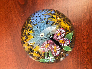 Vintage Baccarat 1971 Butterfly Glass Paperweight