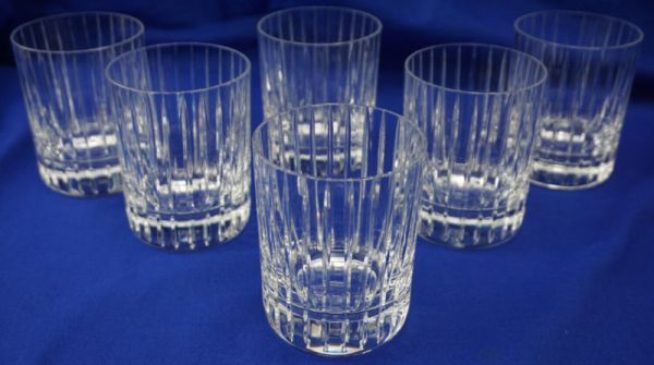Baccarat Harmonie (6) Double Old Fashioned Whiskey Glasses, 4 1/8"   (S21)
