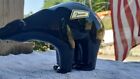 Vintage Baccarat France Crystal Noir Black Polar Bear Art Glass Figurine MINT