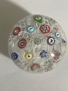 Baccarat 1848 Spaced Concentric Millefiori Paperweight