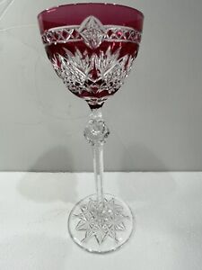 New ListingBACCARAT SET 1 1 OUTSTANDING COLOR CUT TO CLEAR WINE GLASSES   SOLD AS A SET