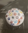 VTG Baccarat Paperweight B 1848 Spaced Millefiori Animal Muslin Glass