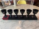 Philippe Starck 4 Baccarat Harcourt “Un parfait” Crystal Wine glasses Dark side