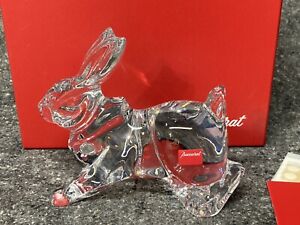 NEW Baccarat Crystal Walking Zodiac RABBIT Lapin 6 1/2" Made in FRANCE Rare NEW
