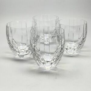 Baccarat Crystal Neptune Old Fashioned Tumbler Scotch Whiskey Glass 3-5/8 4Pc