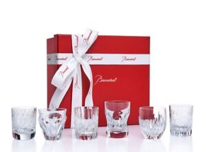 Baccarat everyday Les Minis Shot Glasses Set of 6 New