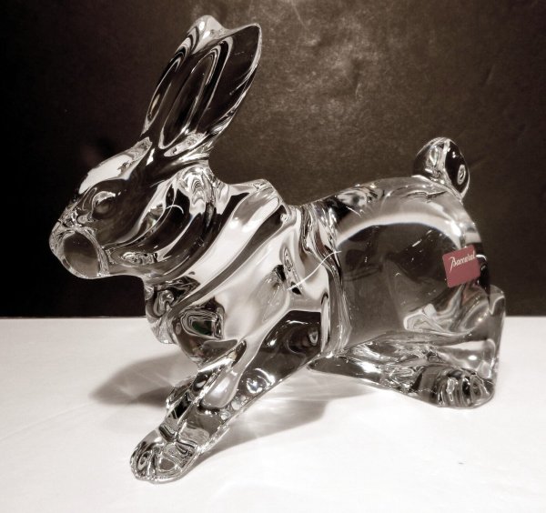 Rare *NEW* Baccarat Crystal Walking RABBIT Lupin Figurine 6 1/2" Made in FRANCE