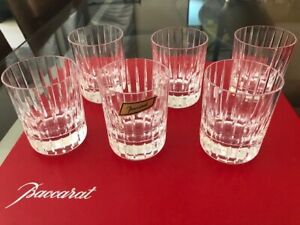 SIX BACCARAT HARMONIE SMALL 3.1" TUMBLERS IN BOX - NEVER USED