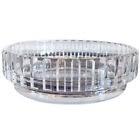 Vintage BACCARAT Clear Crystal Low Bowl Deep Dish; Signed Faceted Geometric Line