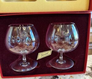 Set of 2 BACCARAT Crystal Brandy Snifter Wine Goblet Glasses, France