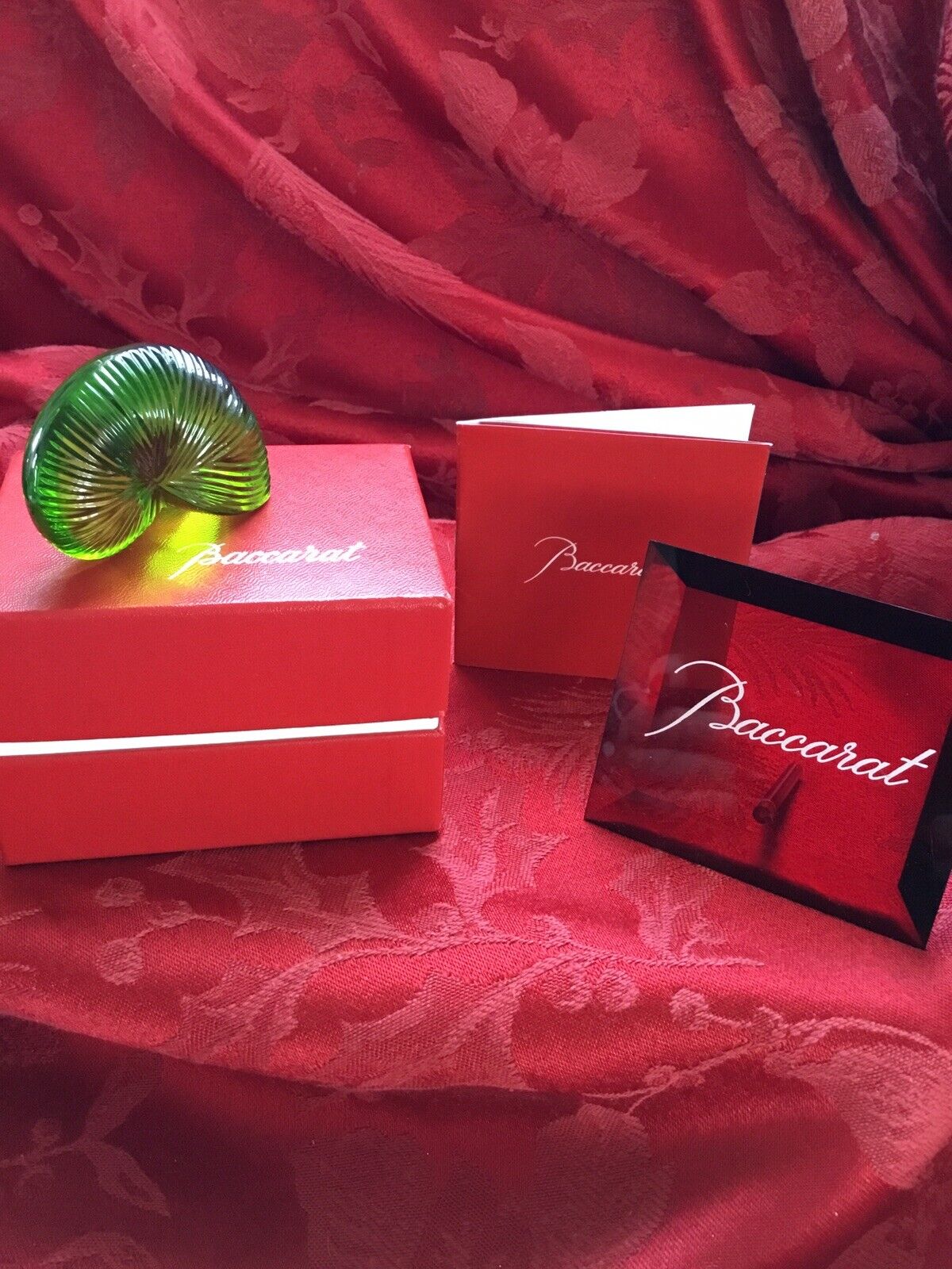 MIB FLAWLESS Exquisite BACCARAT Crystal NAUTILUS SEA SHELL SNAIL Figurine