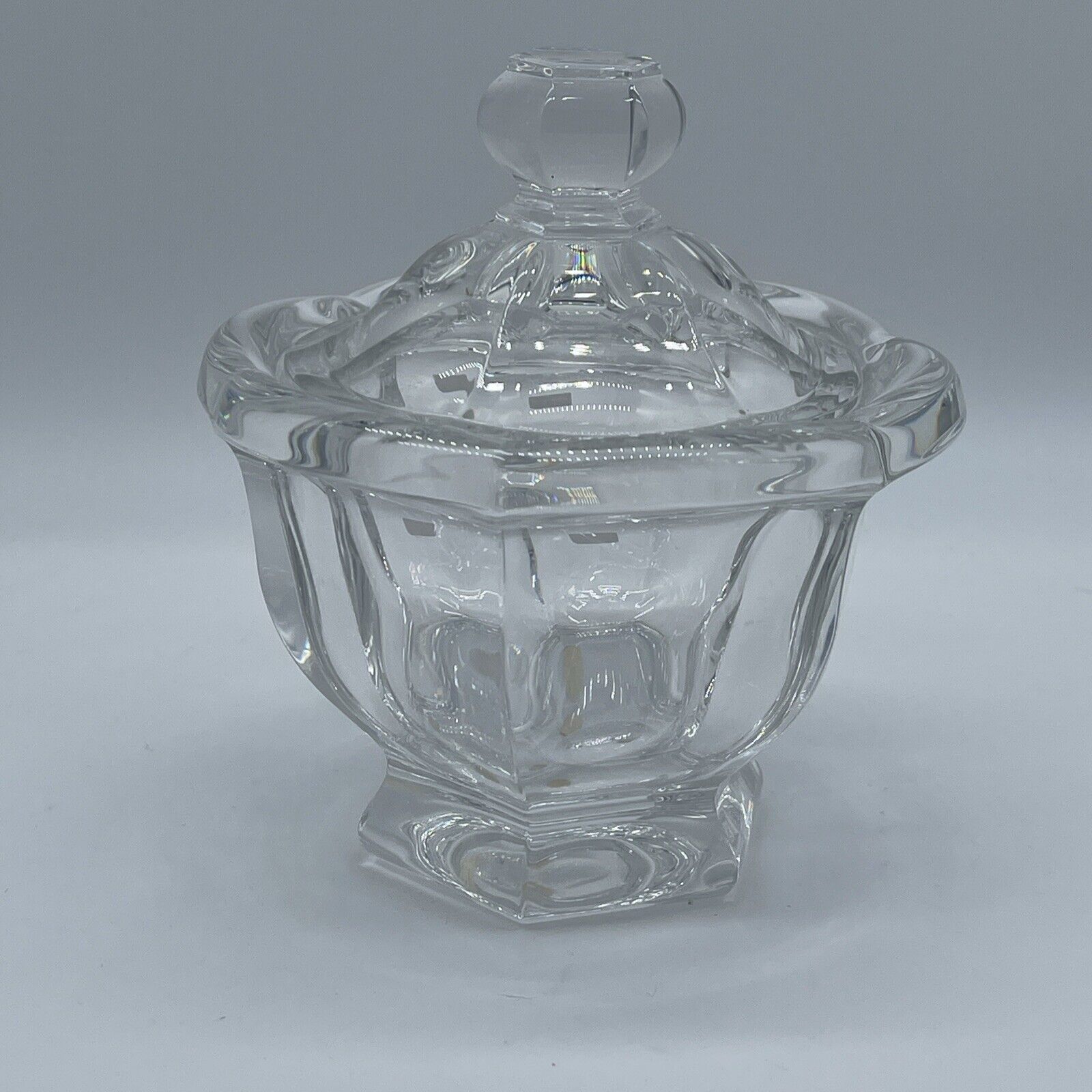 Baccarat France Crystal Lidded Candy / Nut Dish With Lid Harcourt Signed