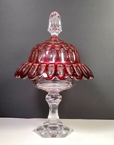 VAL SAINT LAMBERT ‘PRINCE de GALLES ‘ - BACCARAT CRYSTAL COMPOTE c1910.