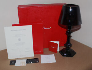 Baccarat Crystal Black Harcourt Our Fire Candlestick #939 Philippe Starck (#01)