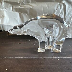 Baccarat Crystal Glass Polar Bear Figurine France 6.75"L With Sticker