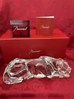 Near FLAWLESS Unique BACCARAT France Glass Crystal 10” LION TIGER PANTHER Figure