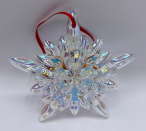Baccarat 2013 Courchevel Snowflake Iridescent Christmas Ornament Crystal France