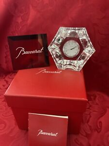 NIB FLAWLESS Exceptional BACCARAT France Art Glass Rare MALMAISON Crystal CLOCK