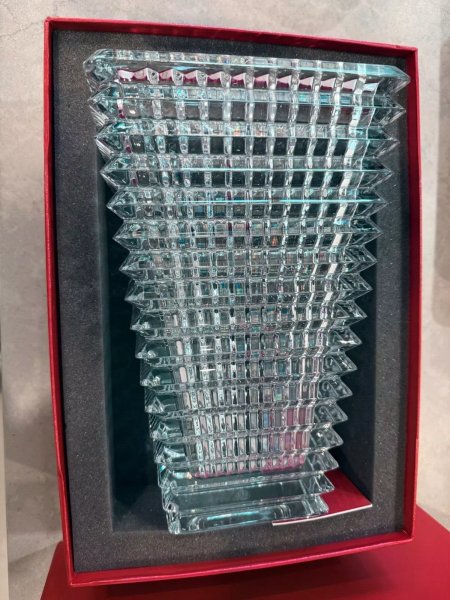 Brand New In Box Baccarat Eye Rectangular Vase Large BNIB