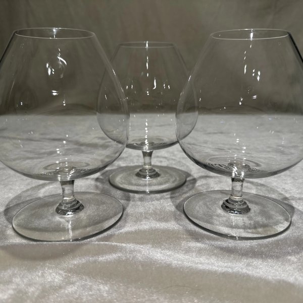 Set Of 3 Baccarat Crystal Degustation Cognac Glass Brandy Snifter
