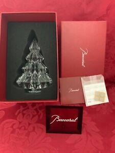 NIBNEW FLAWLESS Clear BACCARAT France Art Glass ASPEN FIR Crystal CHRISTMAS TREE