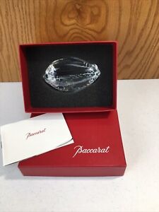  Clear Glass Snail Cowry Shell Paperweight Figurine France Gift