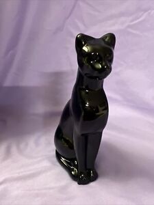 Baccarat France Crystal Black Cat Figurine, Excellent Condition