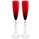 Baccarat Vega Ruby Flutissimo Champagne Flute 2811806 - Set of 2