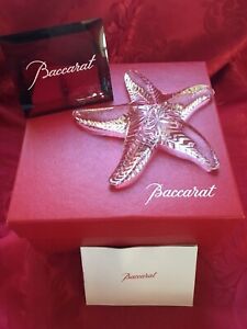 NIB NEW FLAWLESS Stunning BACCARAT France Glass RIBBED Crystal STARFISH Figurine