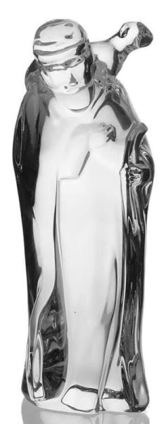 BACCARAT CRYSTAL SHEPHERD MAN with LAMB old NATIVITY SCENE Figurine MINT IN BOX