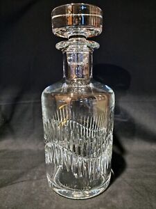 Vintage Baccarat Crystal SERPENTINE Decanter Vertical Wave Cut Design - Rare