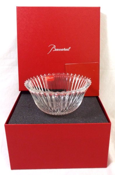Baccarat Mille Nuits Crystal Small Nut Candy Bowl New In Box Red Sticker France
