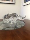 Baccarat Rhinoceros Crystal Figurine Circa 1990’s Flawless Includes Original Box