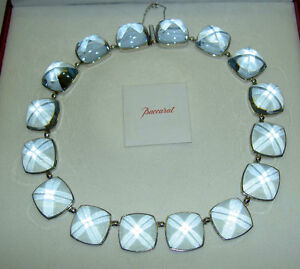Authentic $5000 BACCARAT Aqua Blue MEDICIS Crystal Sterling Necklace Mint in Box