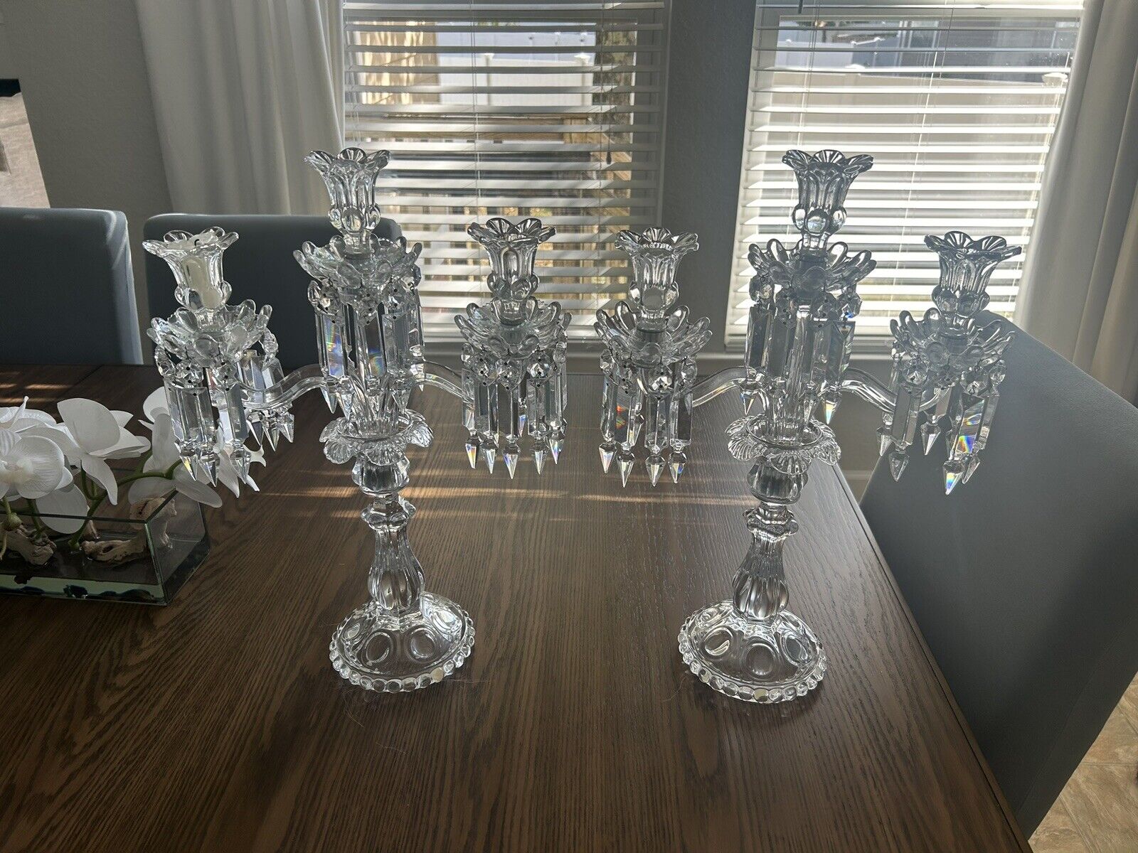 2 Baccarat crystal candelabras (Please Read))
