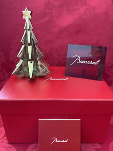 NIB FLAWLESS Stunning BACCARAT Noel Art Glass MERIBEL Crystal CHRISTMAS FIR TREE