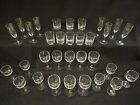 Lot 32 Baccarat Crystal Glassware.  Unique offering with 4 sets of 8 glasses