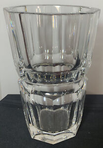 BACCARAT VASE OCTAGONAL 'EDITH' HEAVY CLEAR LEAD CRYSTAL HAND BLOWN 7.9” CLASSIC