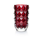 NEW BACCARAT CRYSTAL RED LOUXOR ROUND VASE MEDIUM #2813624 BRAND NIB SAVE$$ F/SH