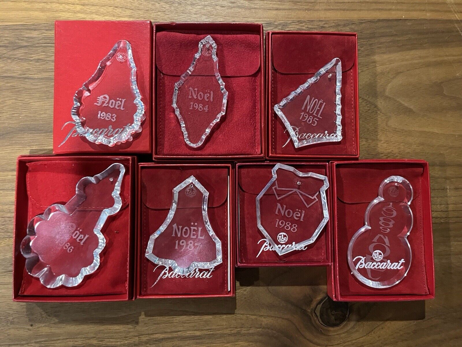 Baccarat Crystal Christmas Ornament Collection - 1983-2009