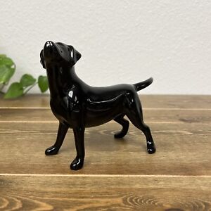 BACCARAT Crystal Black Dog Labrador Figurine 7” x 5.5”