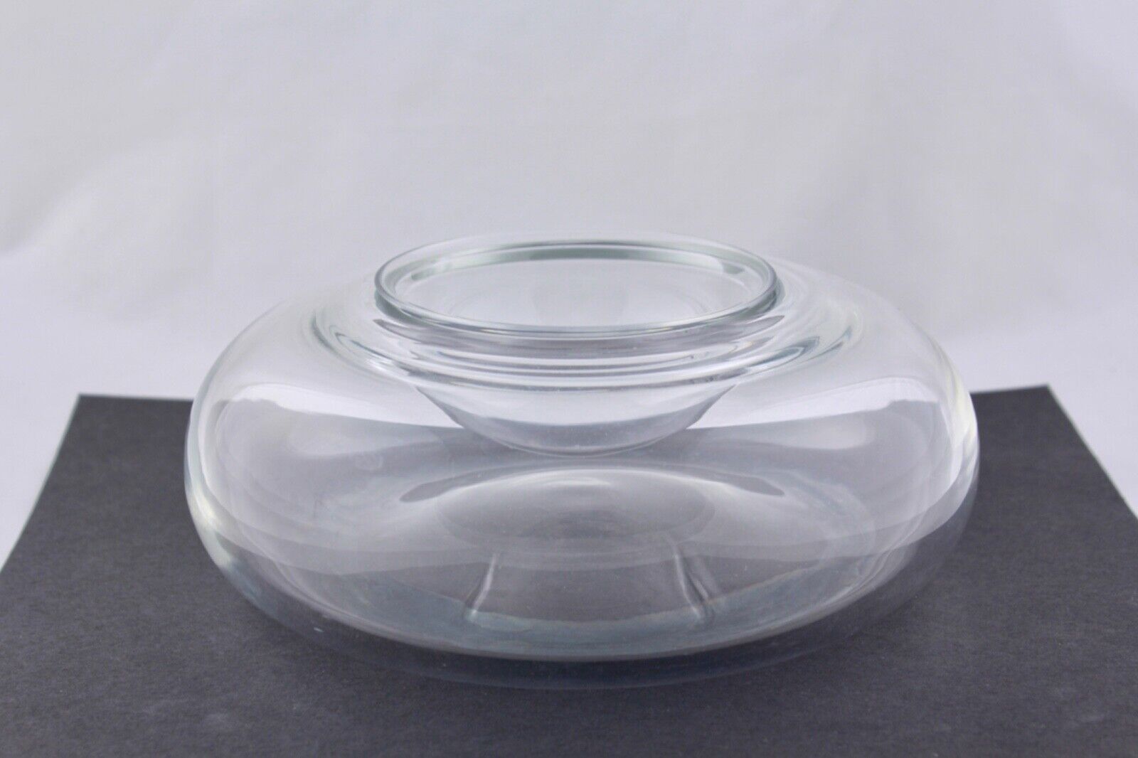 CRYSTAL BACCARAT VESUVE CAVIAR SERVING DISH WITH CAVIAR INSERT BOWL