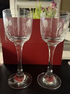 Baccarat Tranquility - NEW Set of TWO Wine Glasses With Boxes Rare