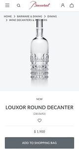 New Baccarat LOUXOR ROUND DECANTER